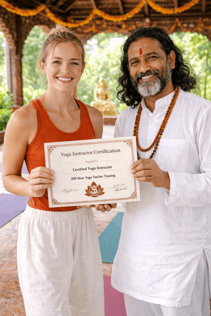 Graduating from the best certified yoga ttc in rishikesh india.