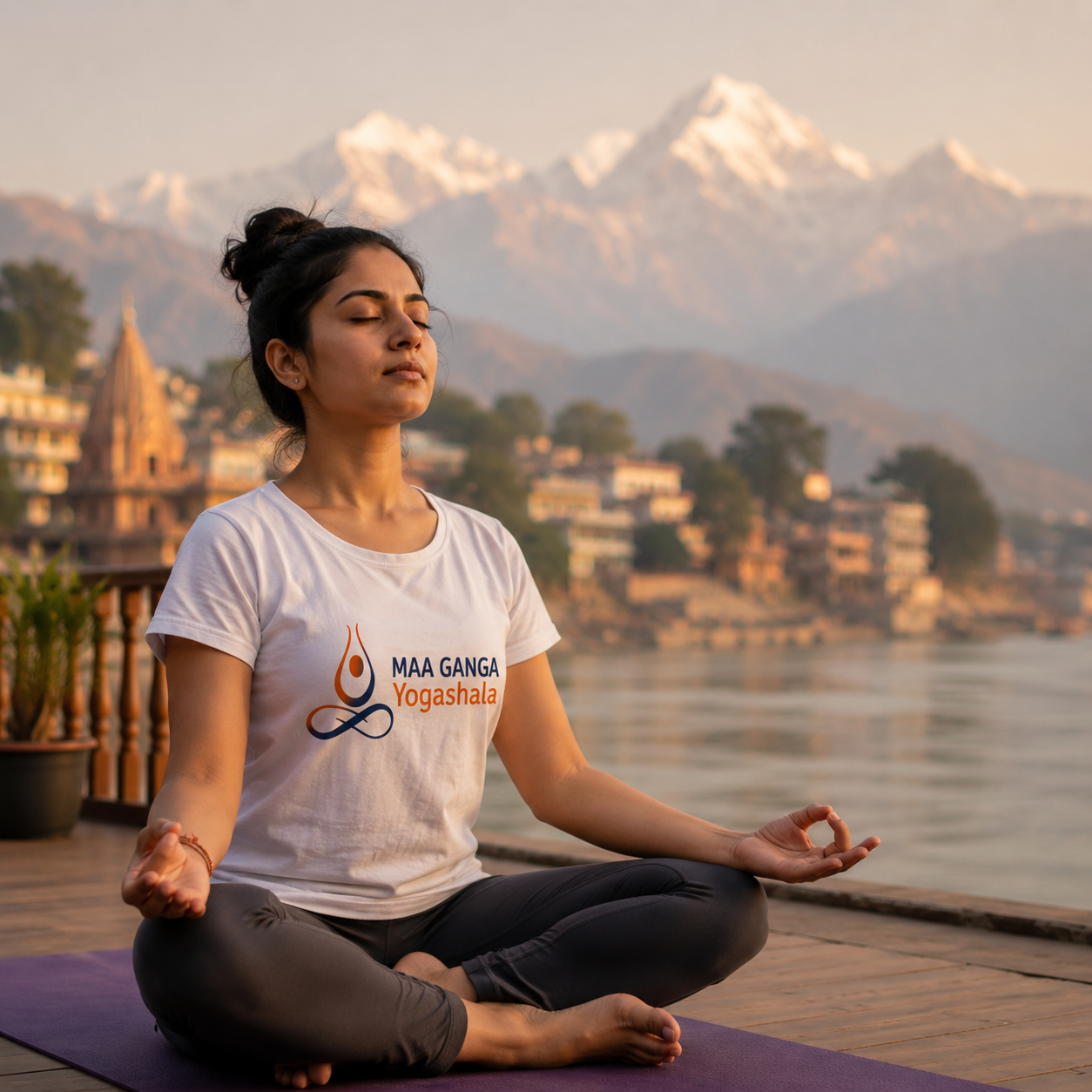 Deep meditation practice during a Rishikesh yoga retreat