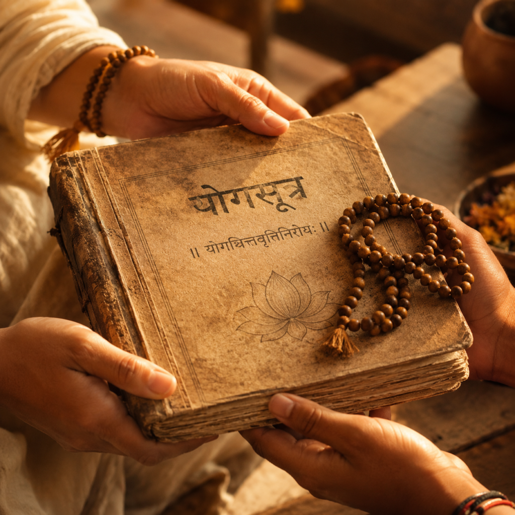 Studying philosophy and yamas during a yoga teacher ethics training 100 hour.