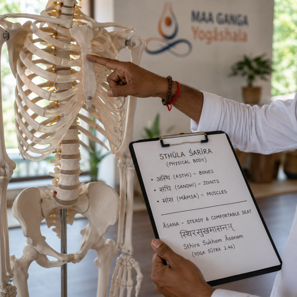 100 hour YTT language of instruction India anatomy class