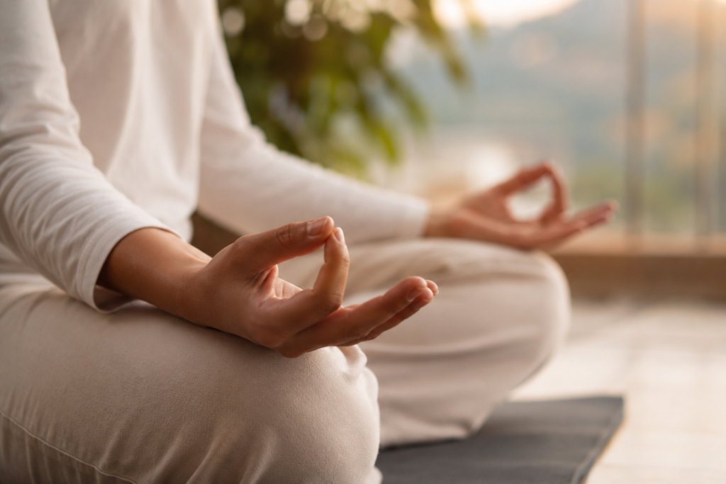 Understanding the physical difference between yoga and stretching through mindful mudras.