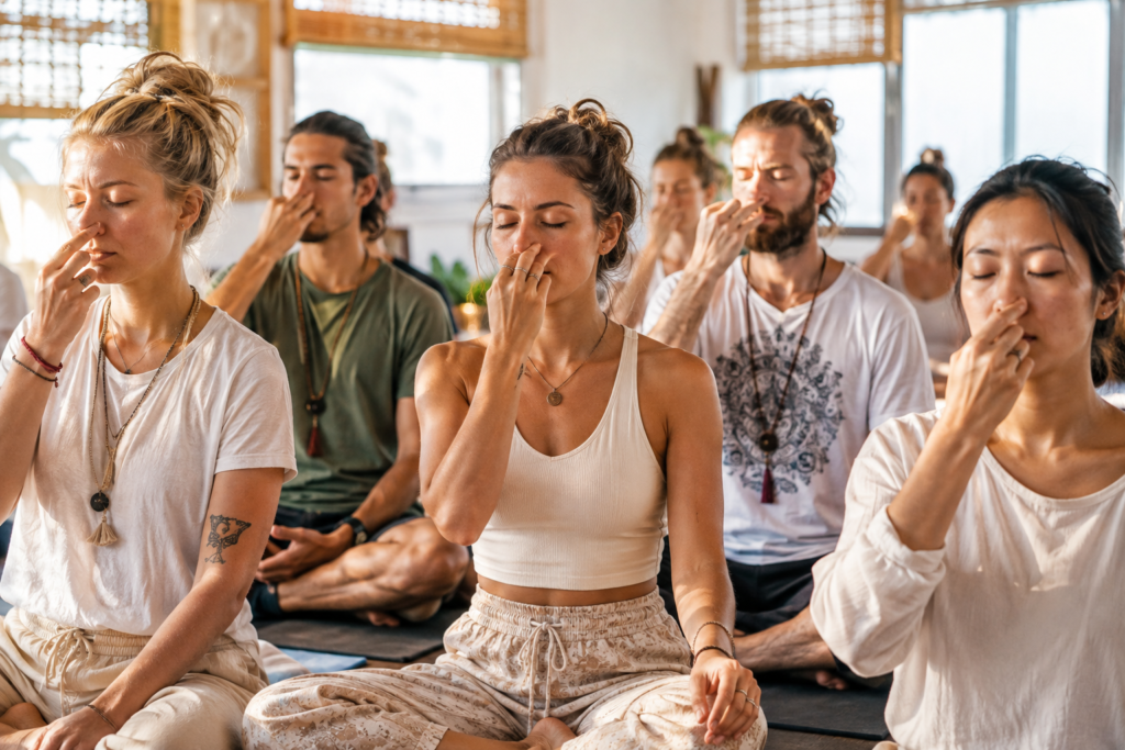 Breathing techniques safely supporting yoga mental health research evidence