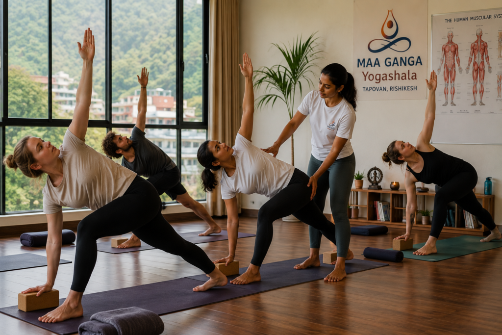 Safe yoga alignment and anatomy training for teachers in Rishikesh