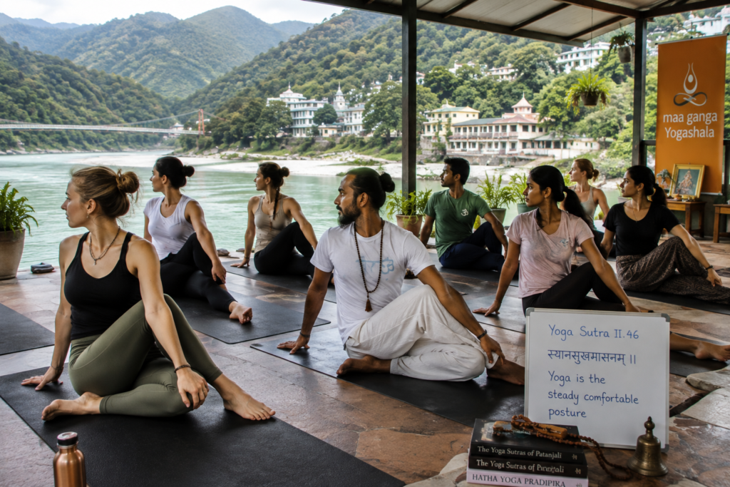 Continuing yoga education and specialisation in Rishikesh near the Ganga