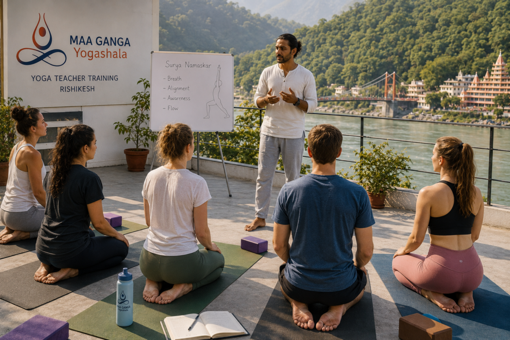 Yoga teaching career after corporate life in Rishikesh, India