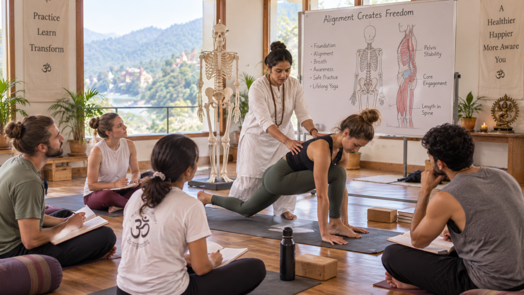 100 hour YTT training practice and feedback in Rishikesh
