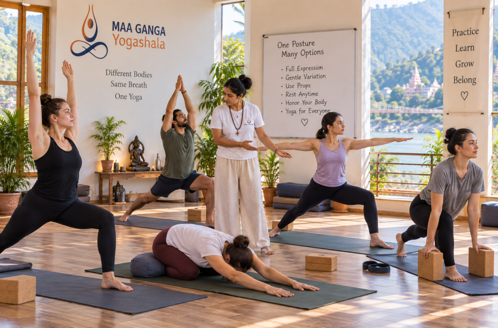 Trauma informed yoga teacher training basics showing choice and safe teaching in Rishikesh