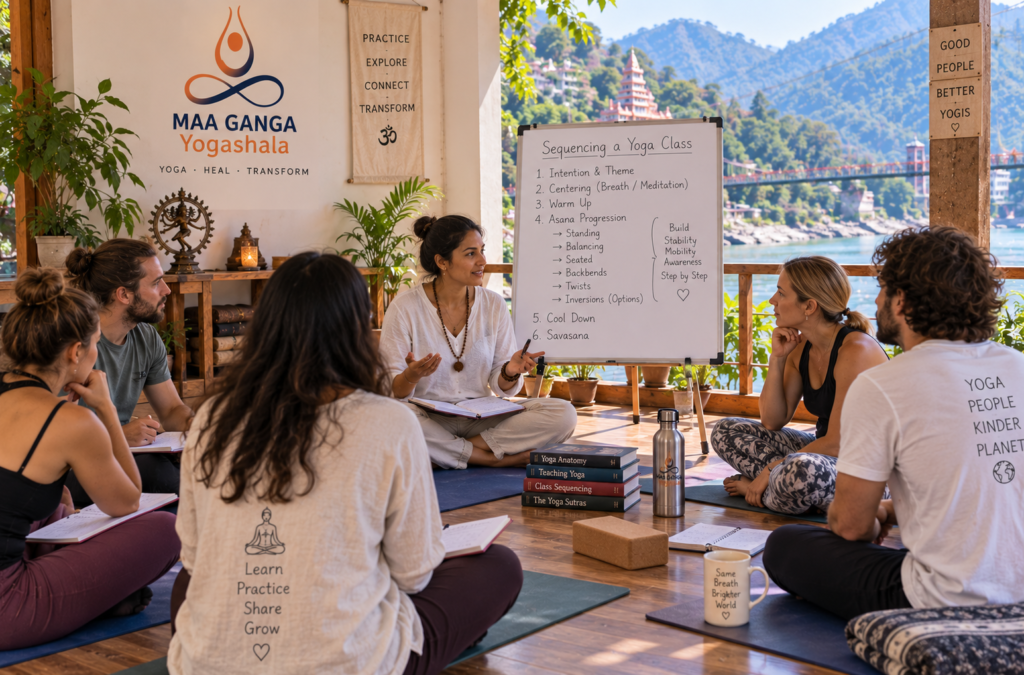 Yoga class sequencing for a new teacher in Rishikesh